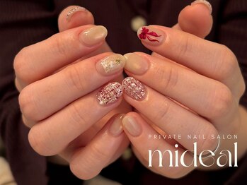 ミディール(mideal)/ツイードリボンネイル