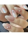 シンプルちゅるんワンホンネイル