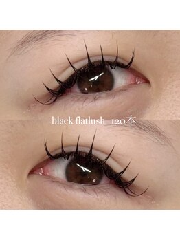 アイラッシュ ナナラ(eyelash Nanala&.)/ブラックフラットラッシュ120本