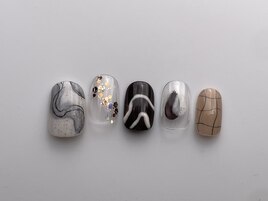 インク×うねうねえんぴつネイル