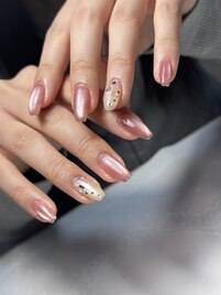 バレンタインネイル