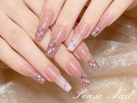 ピンクキラキラグラテーション