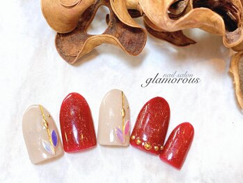 ネイルグラマラス 西新井店/《パラジェル》冬のボルドー