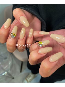 アソート 神戸元町(Assort)/ワンカラー ビジュー別途