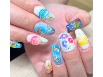 ネイルアンドアイラッシュスタジオ シュシュ(chouchou)/ヨーヨー釣り・朝顔・金魚すくい