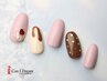 今月おすすめ★【オフ無料】シンプルハート/バレンタインnail★¥6990