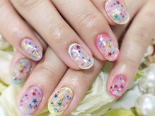 ネイルサロン 爪吉/クリアベース＆ホログラム♪