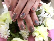 プルミエ ネイル(Premier Nail)/ブラウンカラー★フラワー