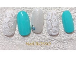 フラワー刺繍風ネイル