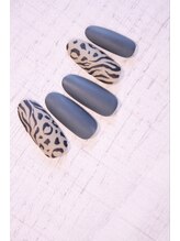 ラルネイル 大宮(Lull. nail)/＊マット＊レオパ&ゼブラ＊