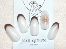 ネイルクイーン(Nail Queen)/ぷっくりフラワーネイル♪¥9900