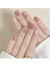 シンプルちゅるんワンホンネイル