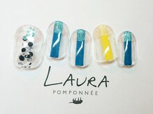 ローラポンポニー(Laura pomponnee)/ラメストレートフレンチ