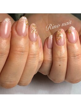 リノ ネイル(Rino nail)/スタッズフラワーネイル