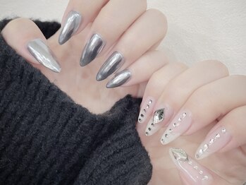 プライズアイリス アイラッシュ 池袋東口店(prize Iris eyelash)/ギラギラミラーネイル