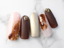 バレンタインニュアンスネイル