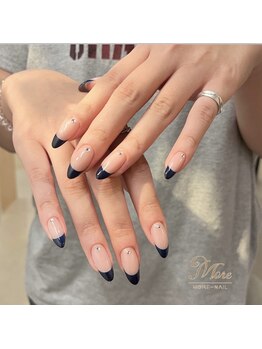 モアネイル(MORE-NAIL)/ネイビーフレンチ☆