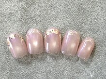 エムズサロン(M's Salon.)/押し花フレンチ/定額ネイル¥8900
