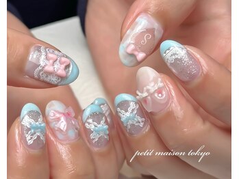 水色推しネイル