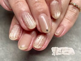 シンプルアート×バカラネイル