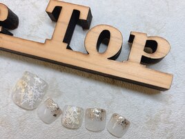 ホワイトｘ結晶ｘラメ