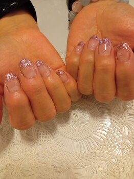 ネイル アンド ボディ ローサ(ROSA)/キラキララメグラデーション