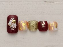 ノーネイル 蒲田(NO NAIL KAMATA)/和ビジュー ￥4990