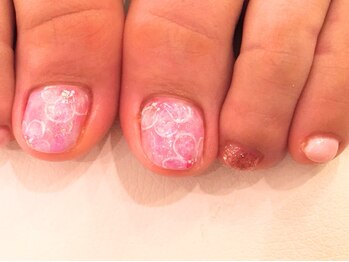 ネイルズ ララ(nails Lala)/フラワーフットネイル。