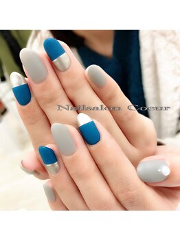 ネイルサロン クール(Nailsalon Coeur)/マット ブロッキング すりガラス