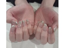 ネイルサロン リスタ(Rista)/ガラスフレンチ　シンプル