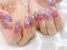 うるうるオーロラネイル