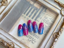 ネイルサロン&スクール ジーナ(GINA)/ブルー×パープル