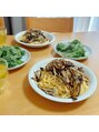 キャプラスネイル マイン お友達に私のレシピで和風パスタが食べたいとリクエスト!