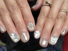 シンプル/ミラーネイル