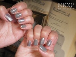 自爪育成(ワンカラー+ラメ追加)