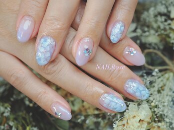 ネイルローズ(NAIL Rose)/紫陽花エアブラシ