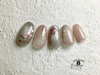 ネイルエイト 新百合ヶ丘(nail8)/シック桜デザイン