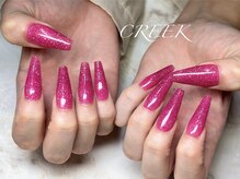 クリーク(CREEK)/ピンクグリッターホロスカルプ