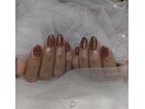 ブラウンフラッシュネイル