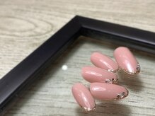 スリーラッシュアンドエルフネイル 下上津役店(threelash&elf.nail)/キラキラフレンチ/パラジェル