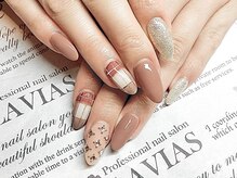 プロフェッショナル ネイルサロン ラヴィアス(LAVIAS)/【ジェル】ワンカラ＋アート２本