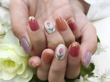 プルミエ ネイル(Premier Nail)/春！手描きチューリップ