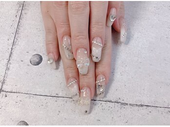 ネイル ビューティーマジック 葛西本店/ホワイトグラデーションネイル
