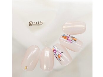 グラティフィー(gratify)/【お洒落 ツイードネイル】
