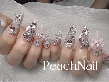 ピーチネイル 大塚(Peach Nail)/チップ長さだし10本パーツ付け