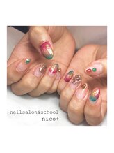 ニコ(nico+)/色々詰め込みネイル