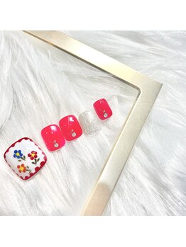 アンドラッシュネイル(&Lash nail)/フットネイル10本デザインコース