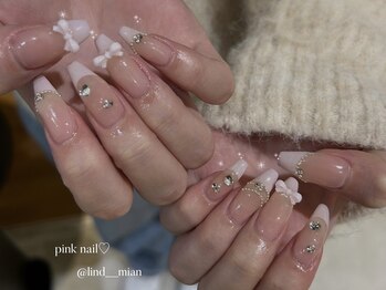リンドネイル バイ モカ アンド ララ(Lind nail by moca and LaLa)/【mian】ピンクフレンチ