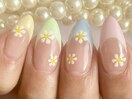 お花フレンチネイル
