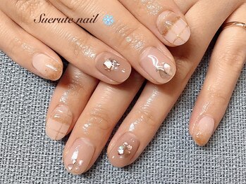 スエルテ ネイルサロン 北千住店/もけもけチェックネイル ¥8000